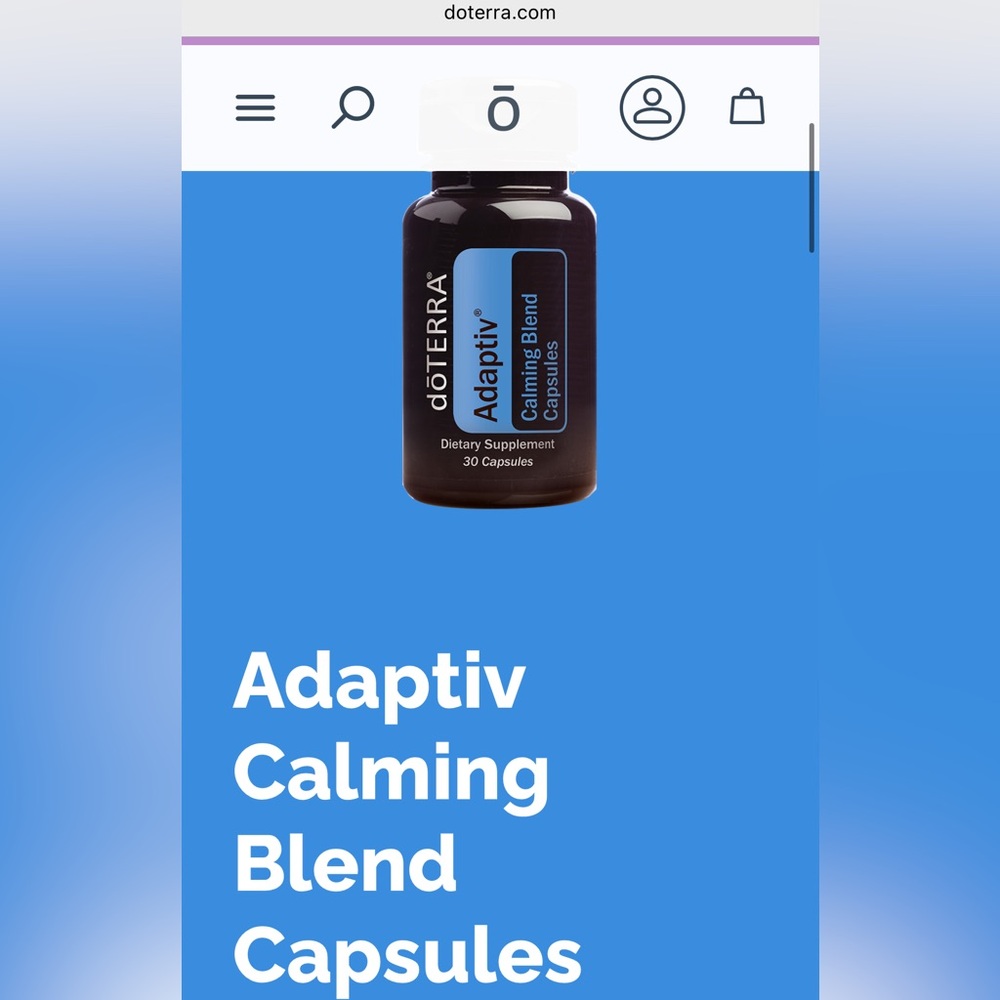 doTERRA Adaptiv Calming Blend Capsules - Blue and Black